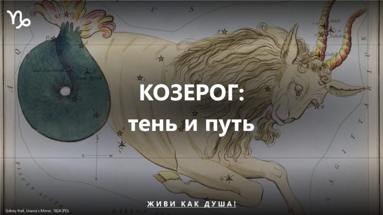 Знак Козерог на космическом фоне — работа с тенью