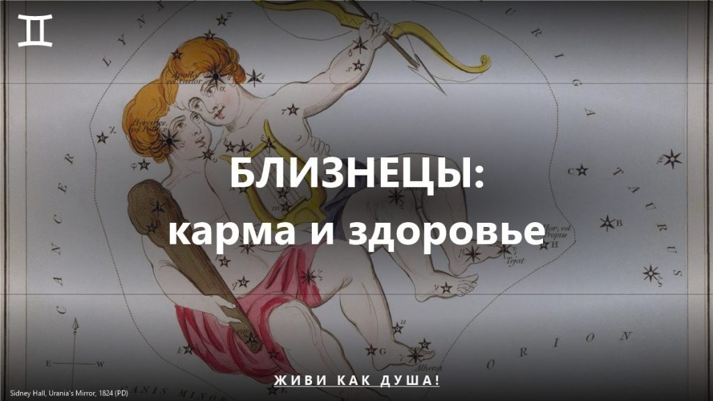 Близнецы: карта Sidney Hall — женское здоровье и карма знака