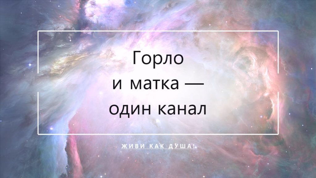 Горло и матка — один канал