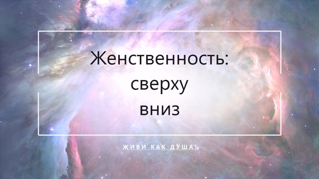 Женственность сверху вниз