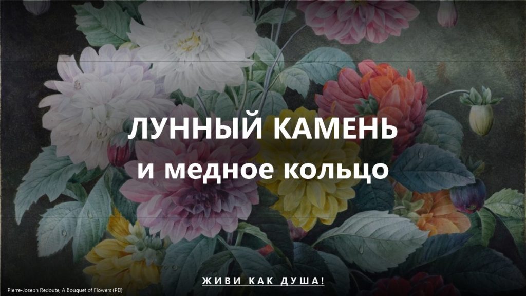 Лунный камень и медное кольцо